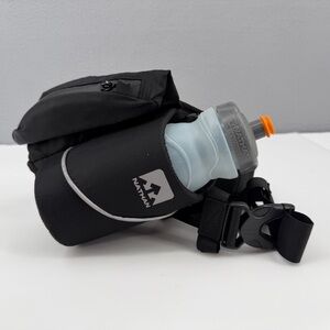 Nathan Running Lumbar Hip Waist Hydration Belt Pack Water Bottle Zipper Pocket